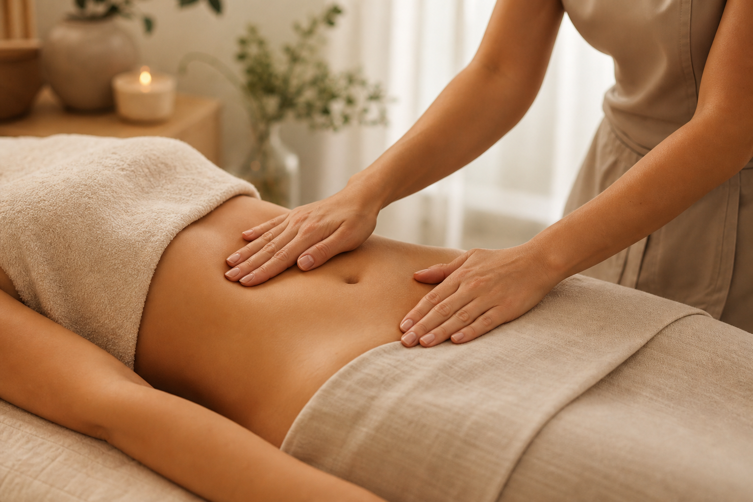 Lymphdrainage im Bauchbereich