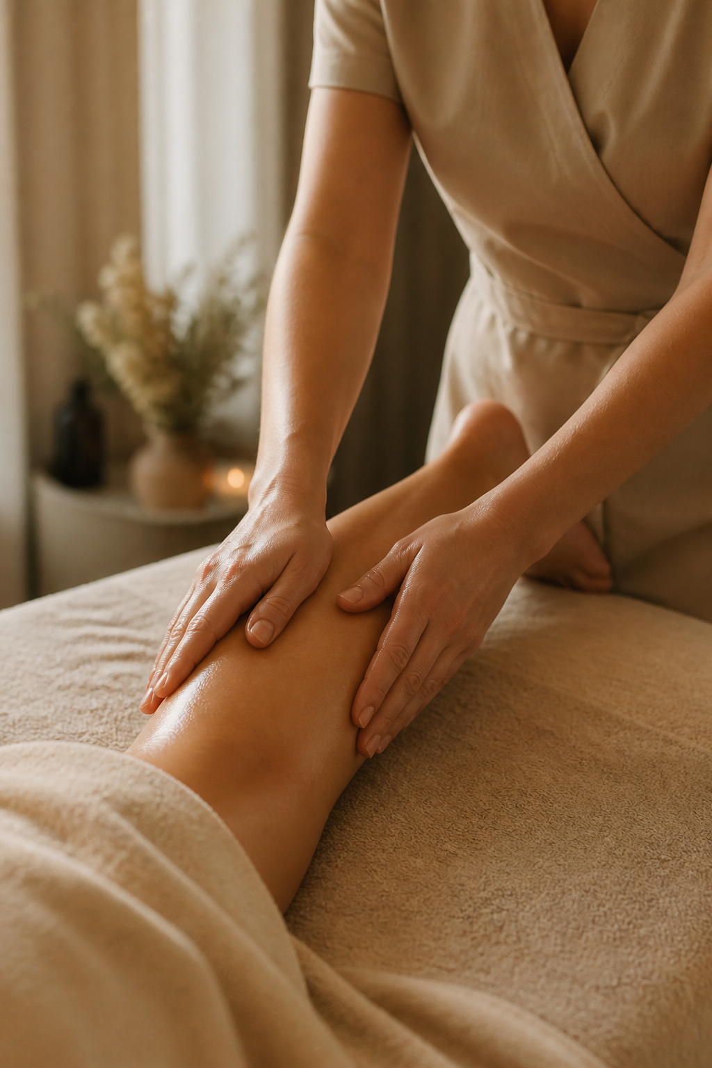 Brasilianische Lymphdrainage an den Beinen